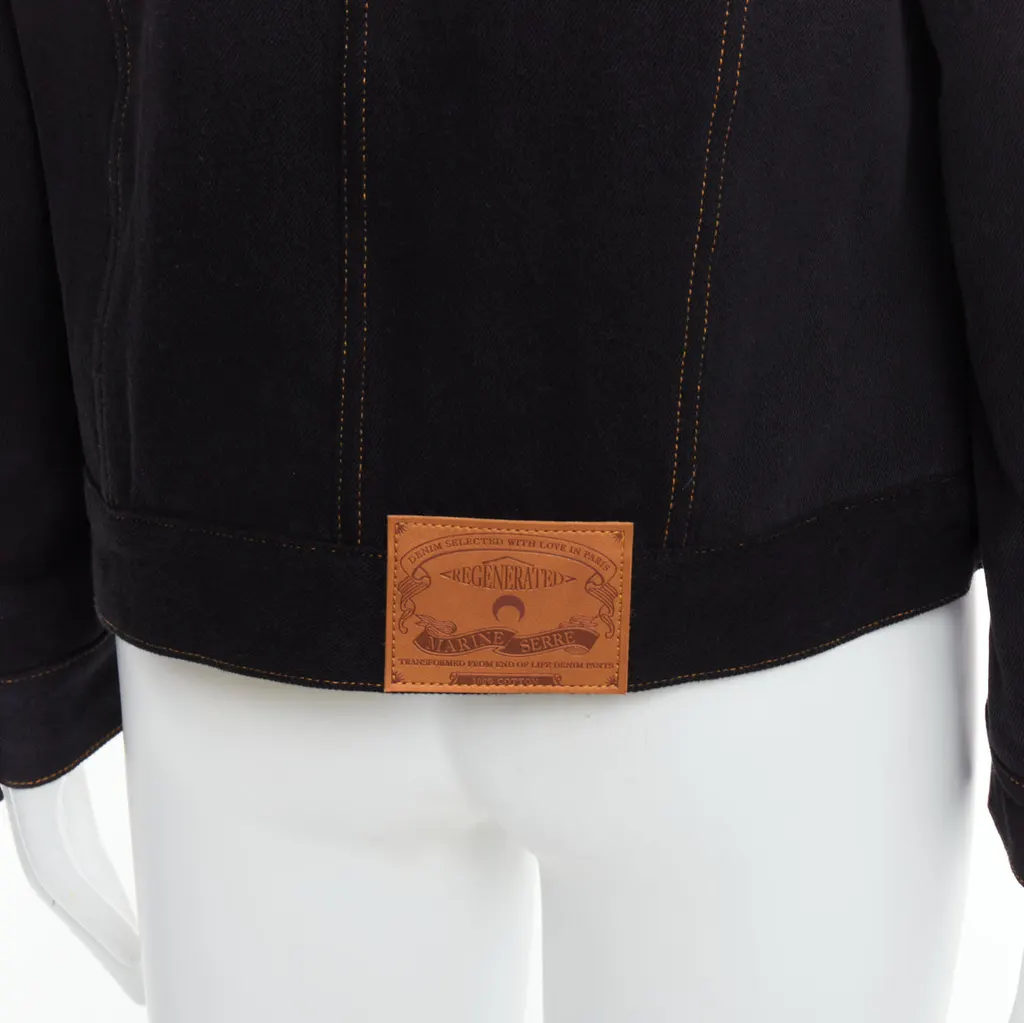 Marine Serre Black Crescent Moon Jacket Black Never worn - Back View