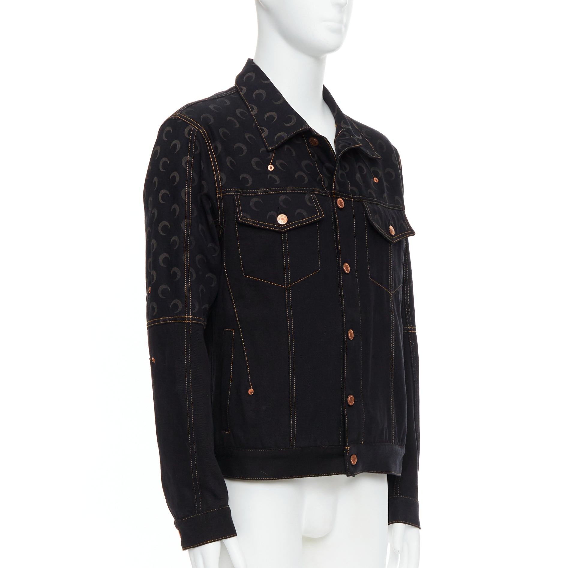 Marine Serre Black Crescent Moon Jacket - Image 6