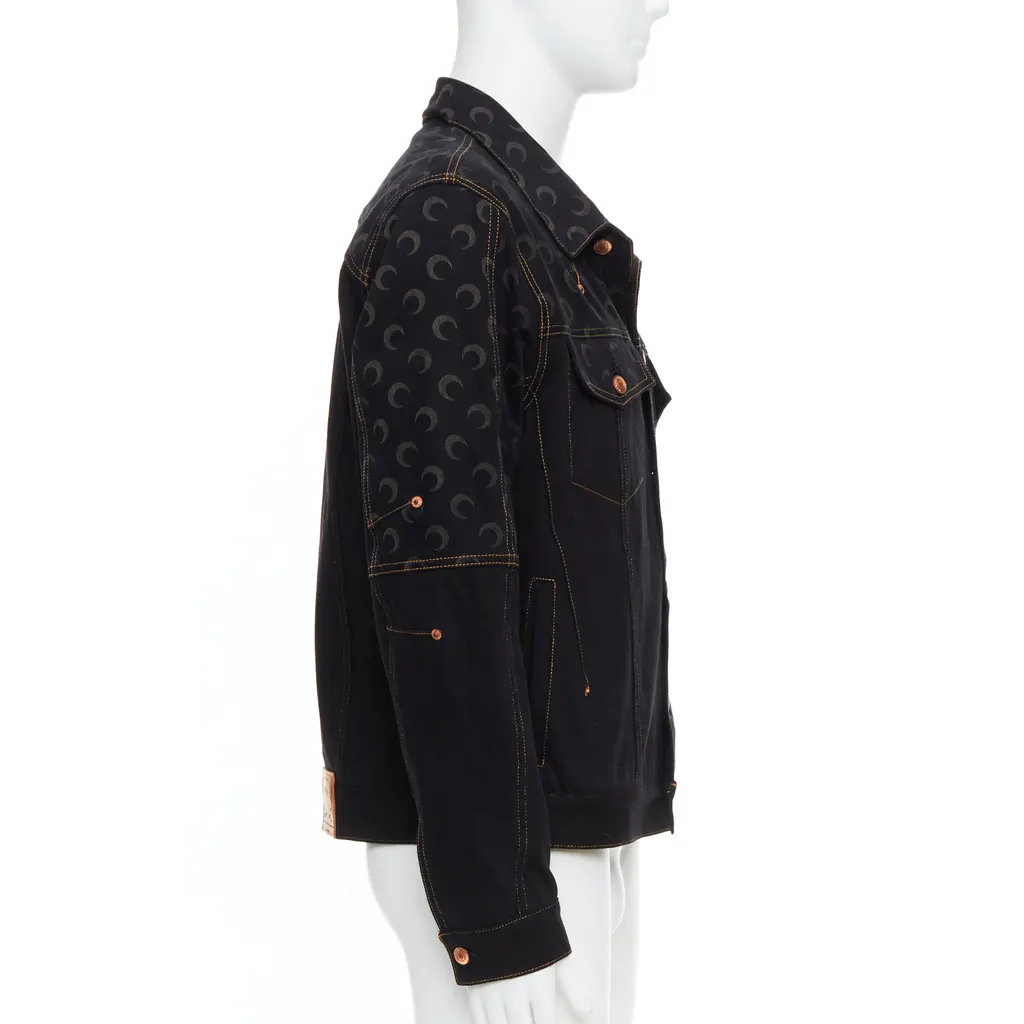 Marine Serre Black Crescent Moon Jacket Black Never worn - Model View