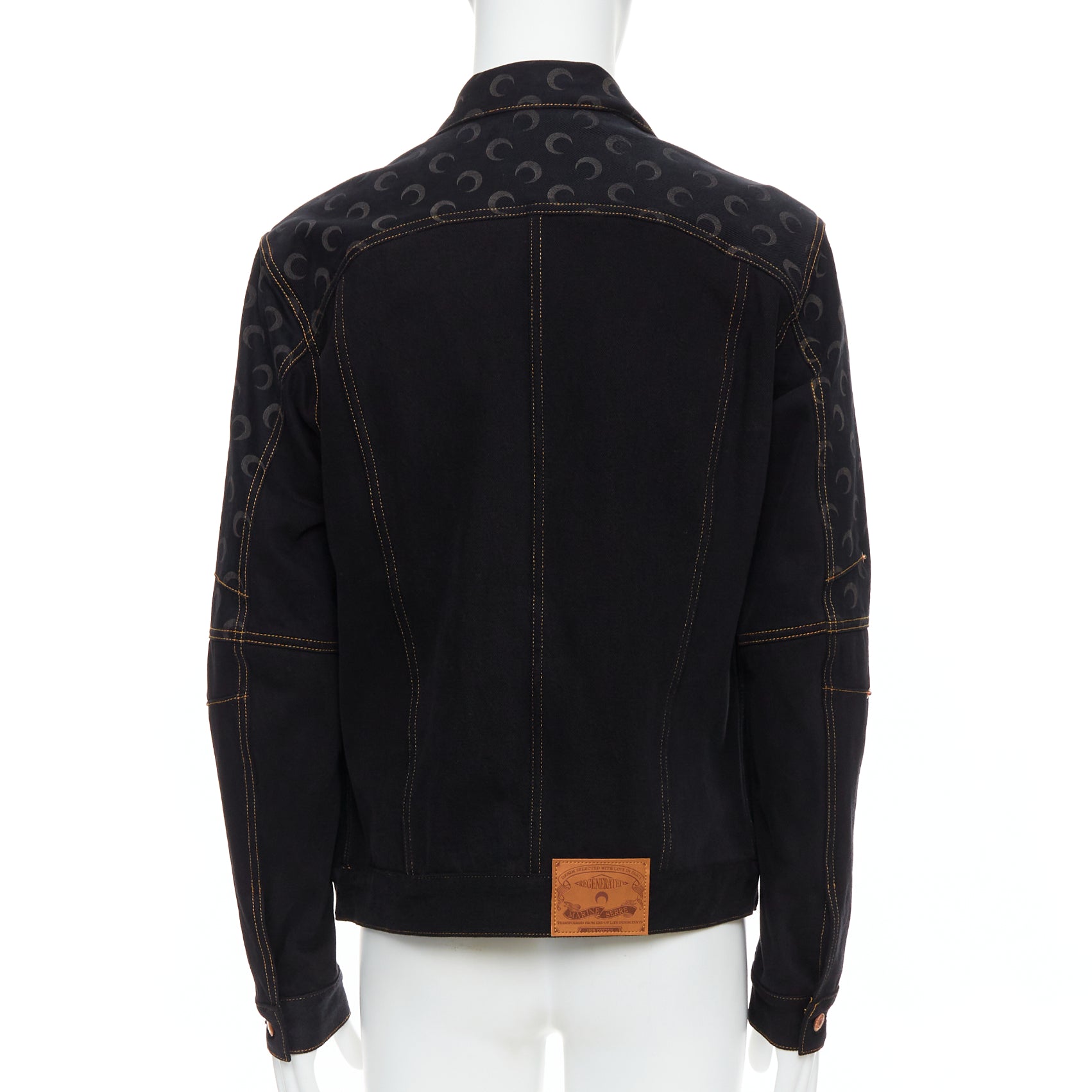 Marine Serre Black Crescent Moon Jacket - Side view