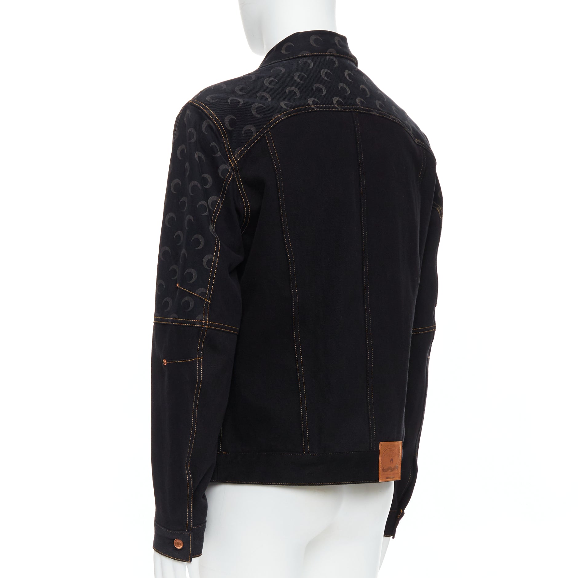 Marine Serre Black Crescent Moon Jacket - Detail 1