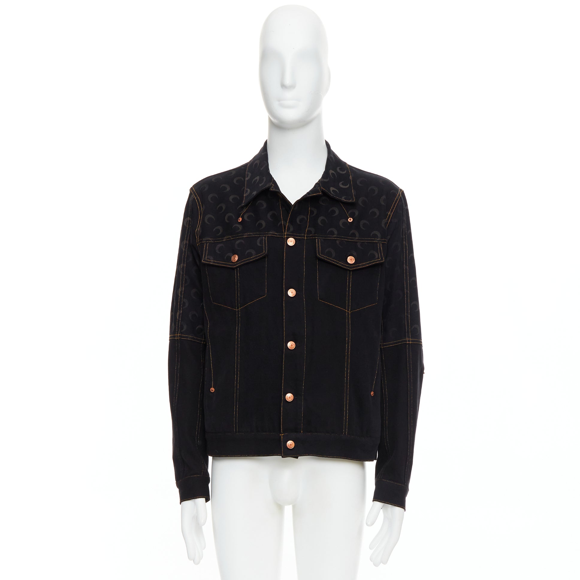 Marine Serre Black Crescent Moon Jacket - Image 12