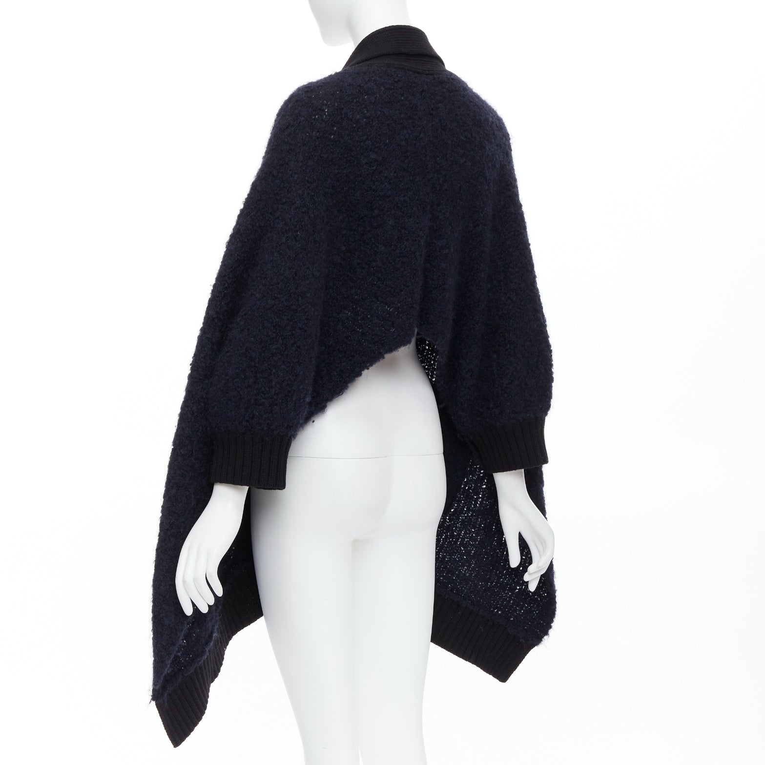 Sacai Pocketed High Low Cardigan - Back view