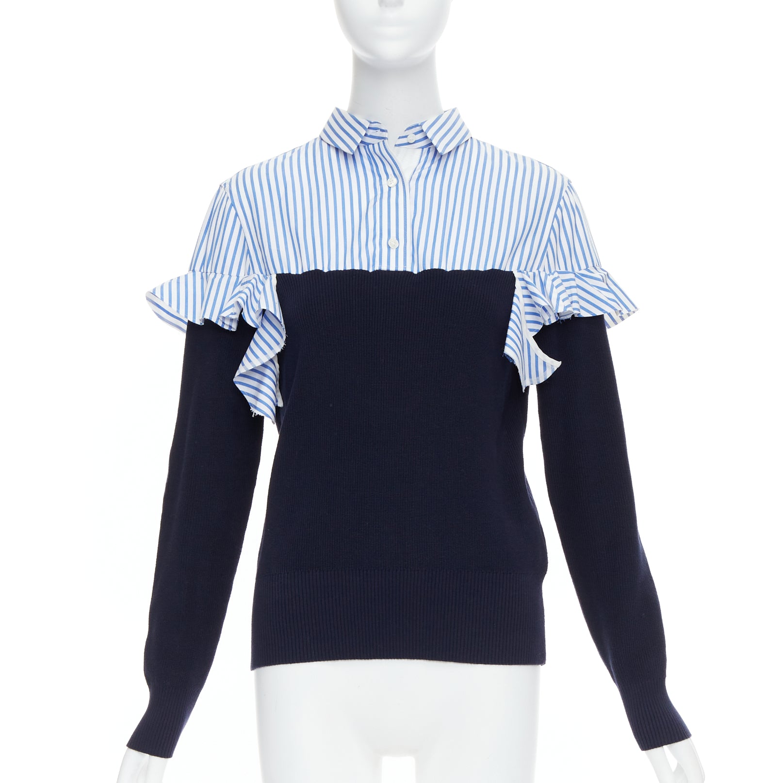 Sacai Contrast Elbow Patch