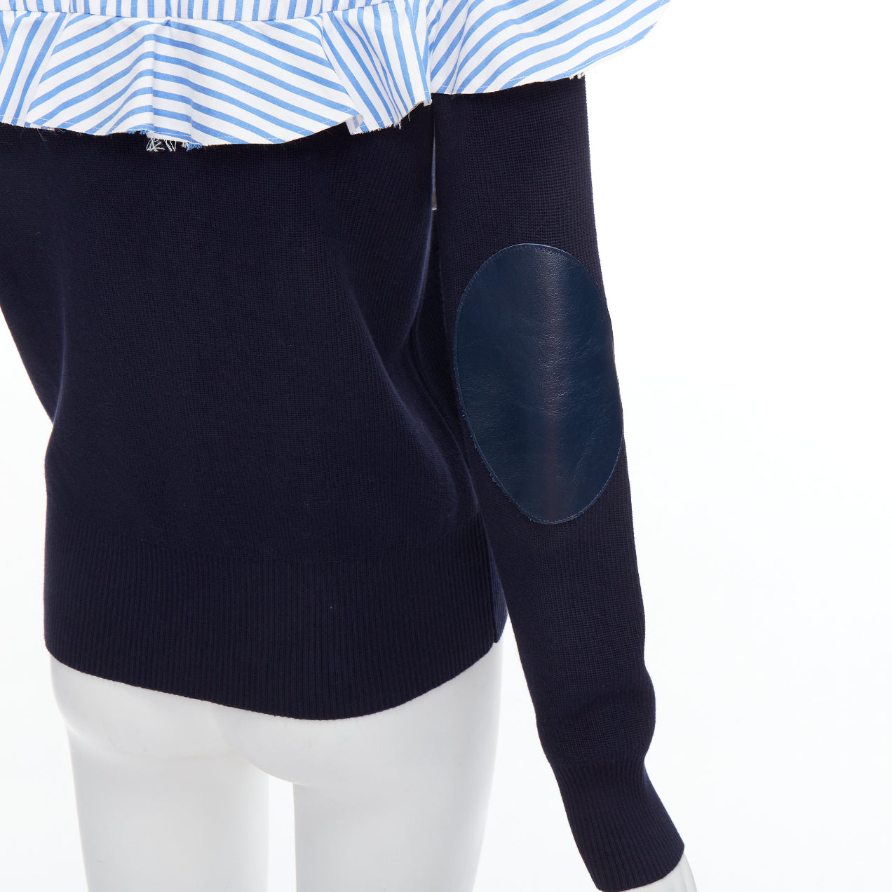 Sacai Contrast Elbow Patch - Back view