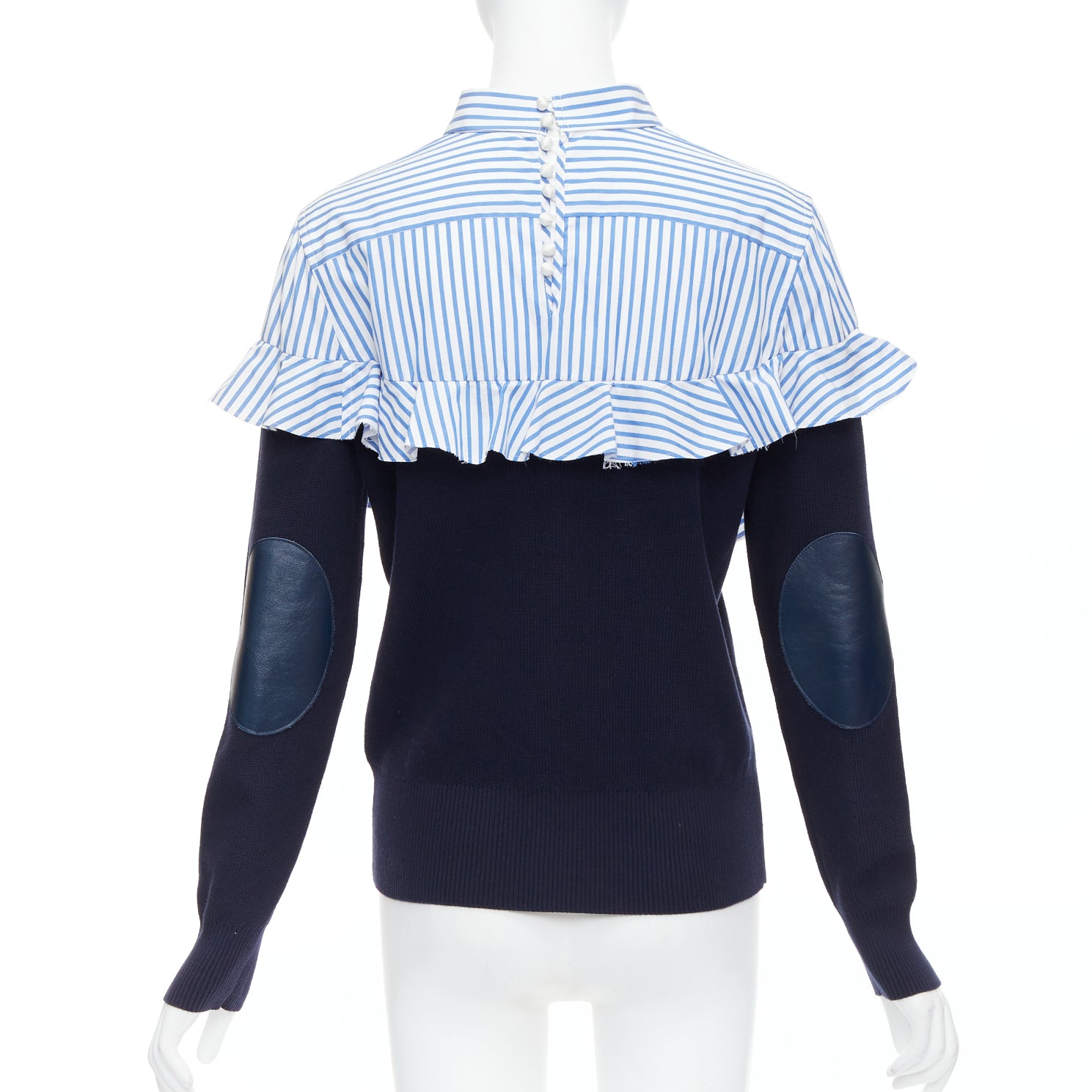 Sacai Contrast Elbow Patch - Side view