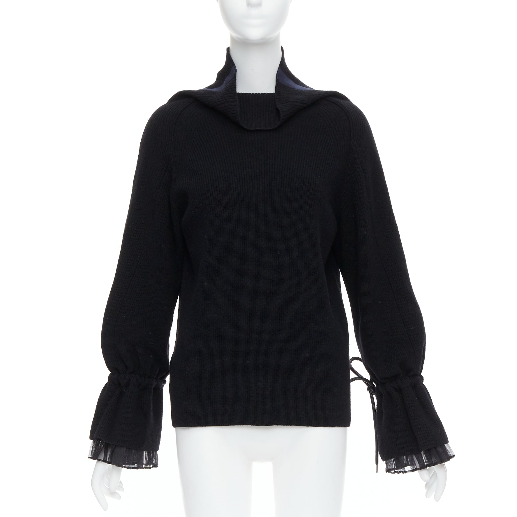 Sacai Ruffle Cuff Turtleneck