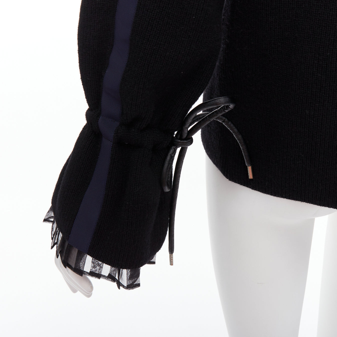 Sacai Ruffle Cuff Turtleneck - Back view