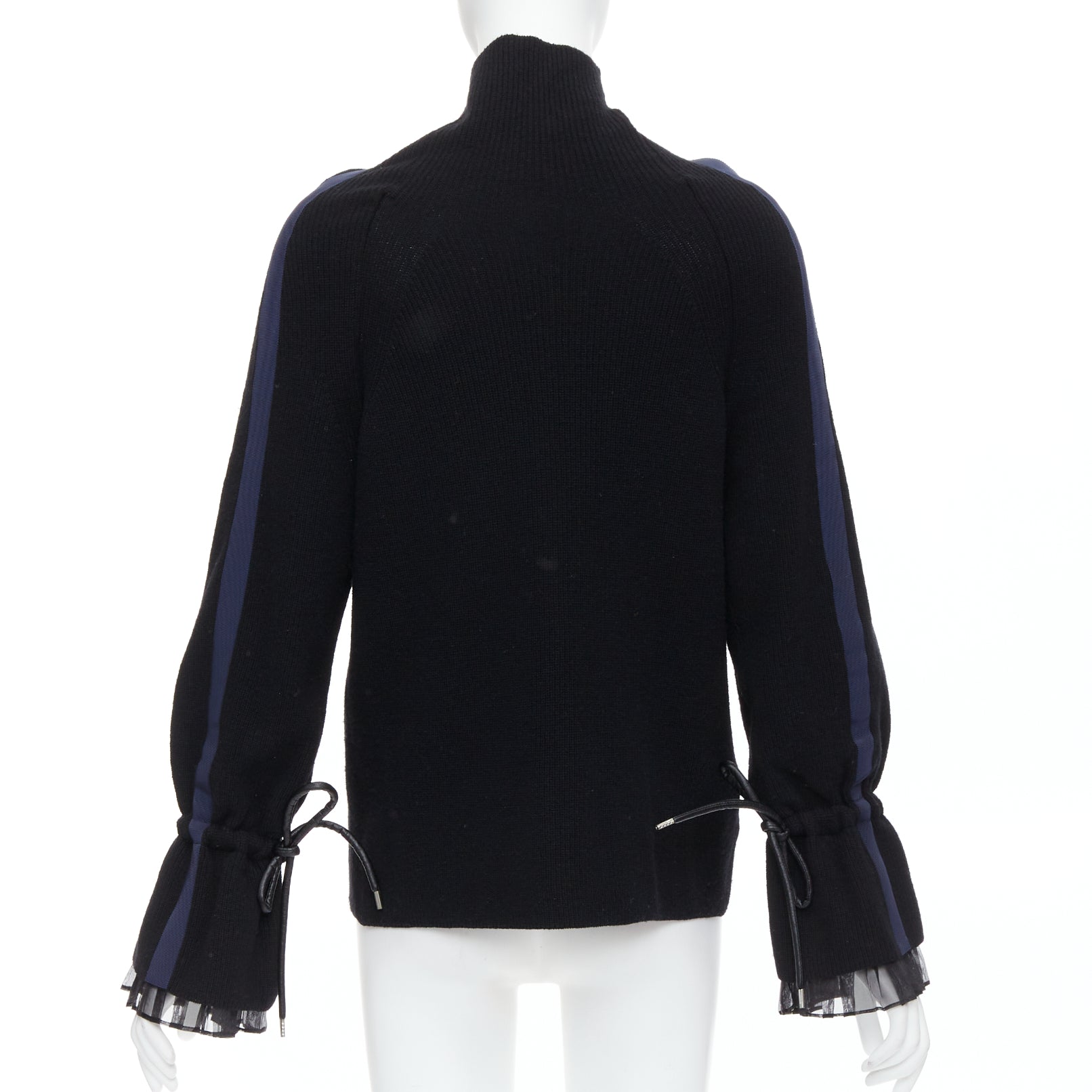 Sacai Ruffle Cuff Turtleneck - Side view