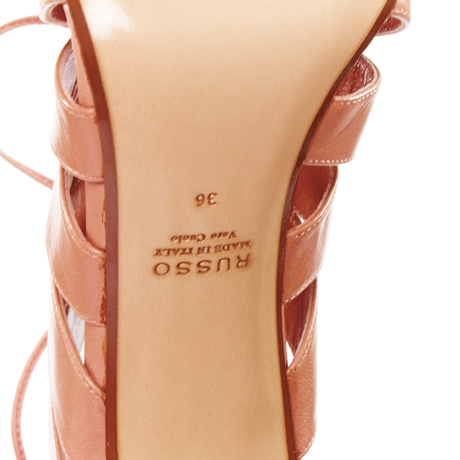 Francesco Russo Lace Cage Sandals - Image 12