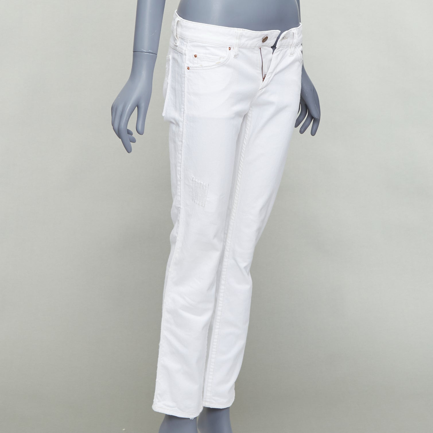 Isabel Marant White Rope Applique Jeans - Image 6