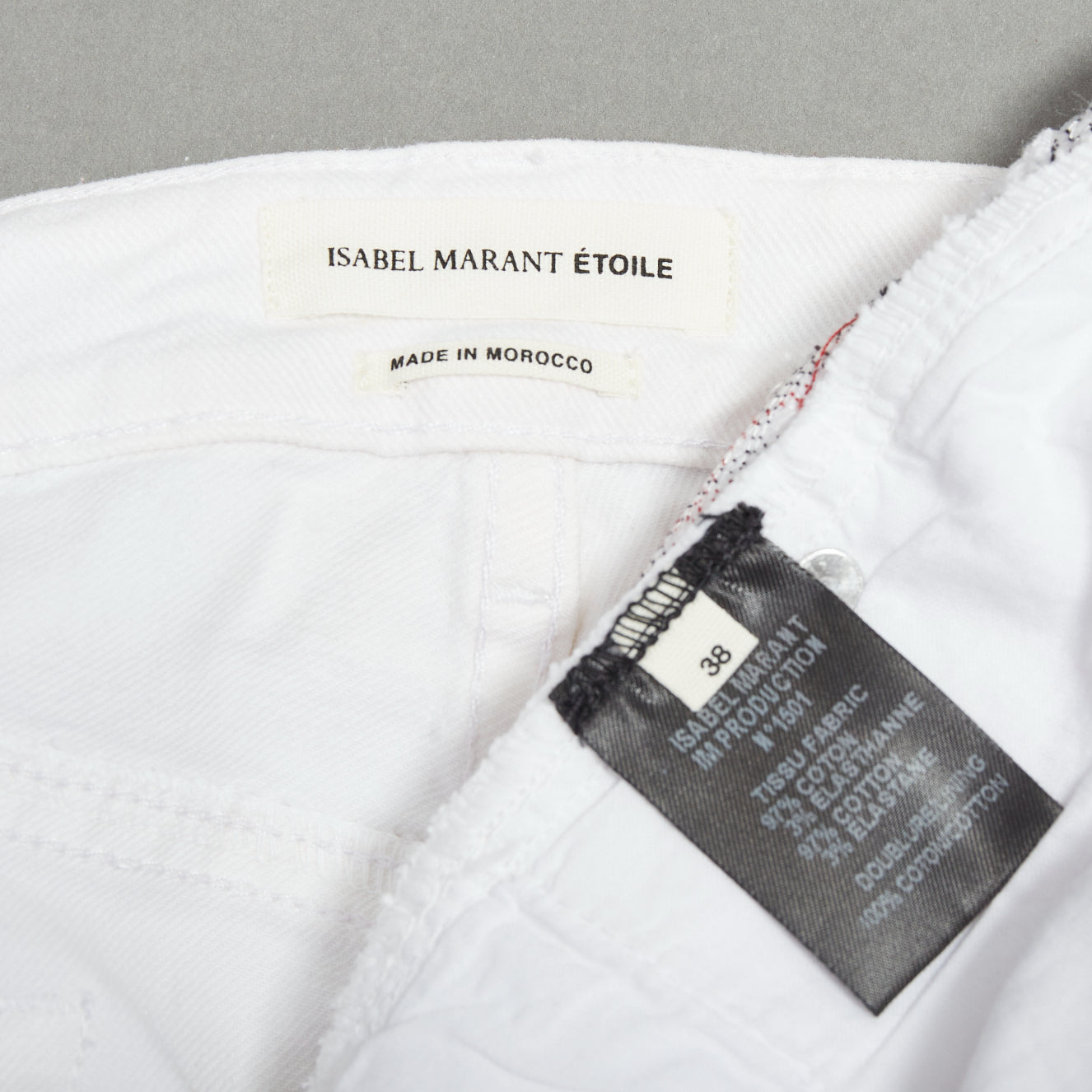 Isabel Marant White Stitch Detail Jeans - Image 10