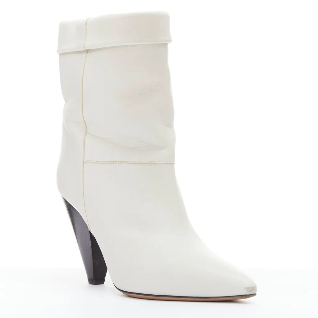 Isabel Marant Rouxa Beige Leather Good - Back View