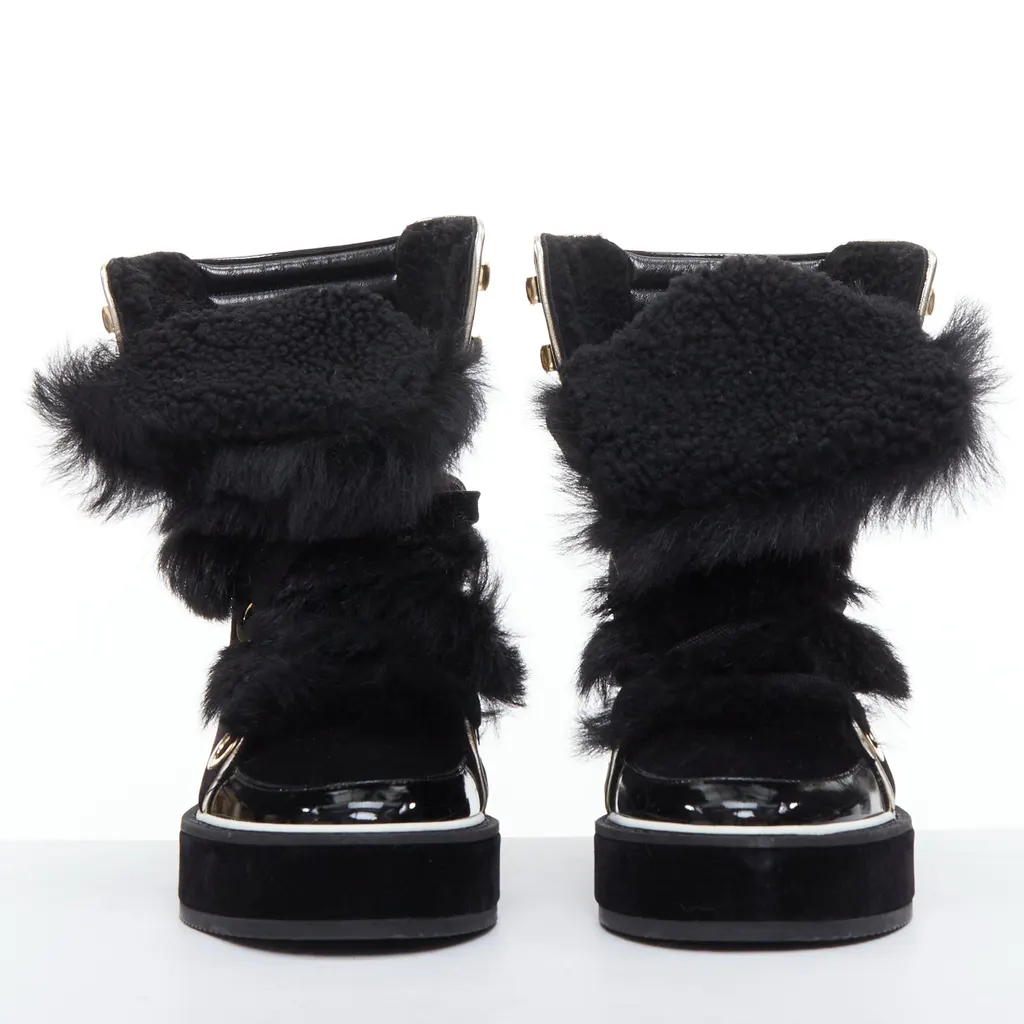 Nicholas Kirkwood Polly Neige Black Fur Very good - Inside View