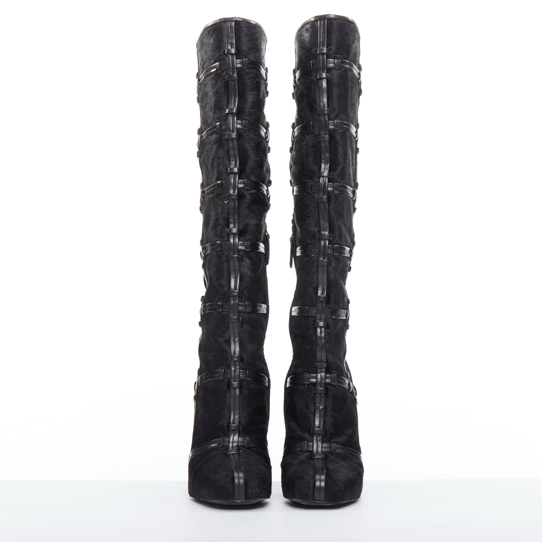 Tom Ford Silver Block Heel Boots - Image 6