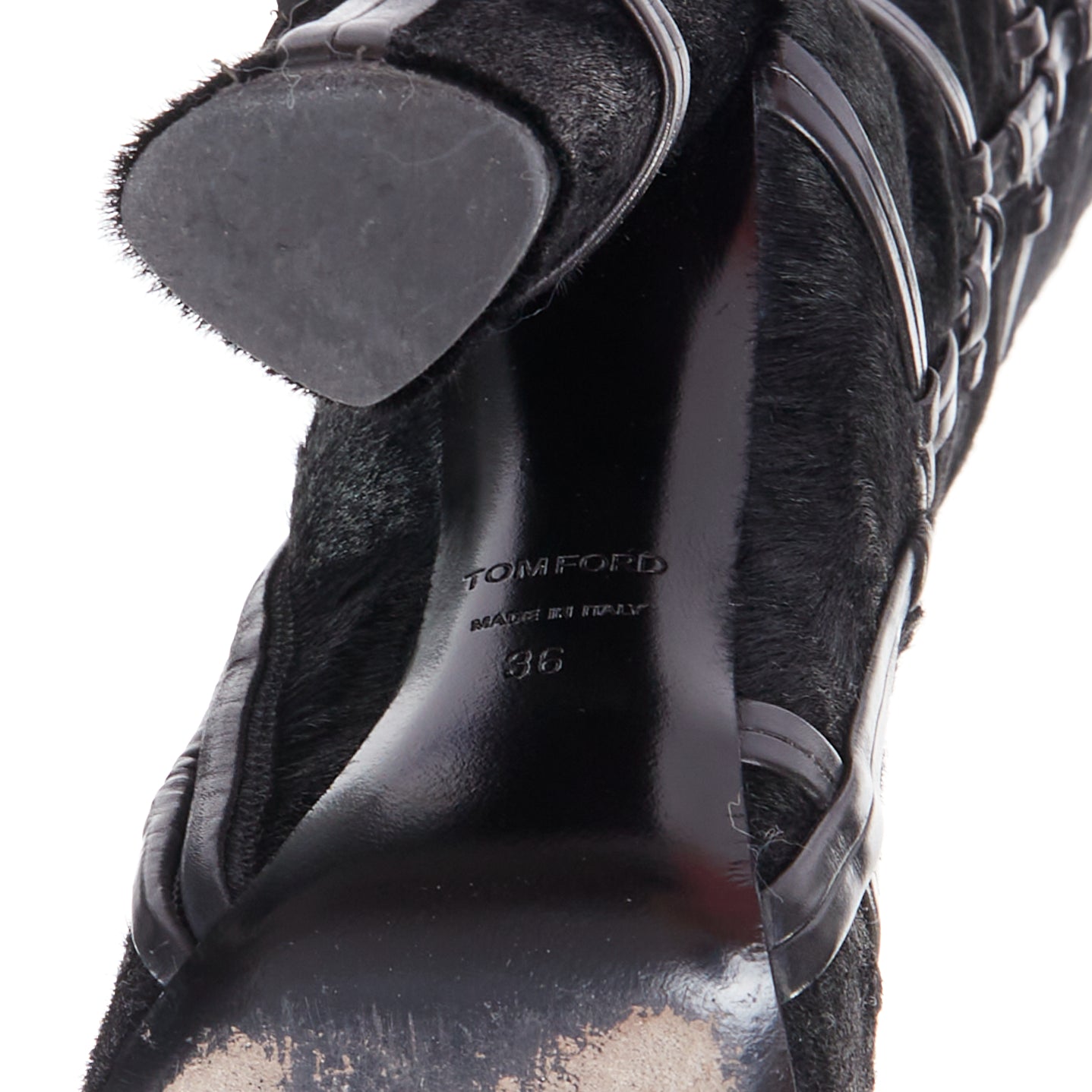 Tom Ford Silver Block Heel Boots - Image 11