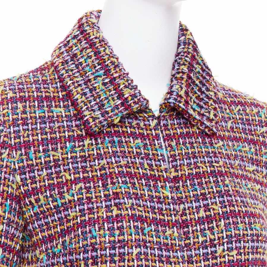 Chanel Pink Tweed Long Coat - Image 10