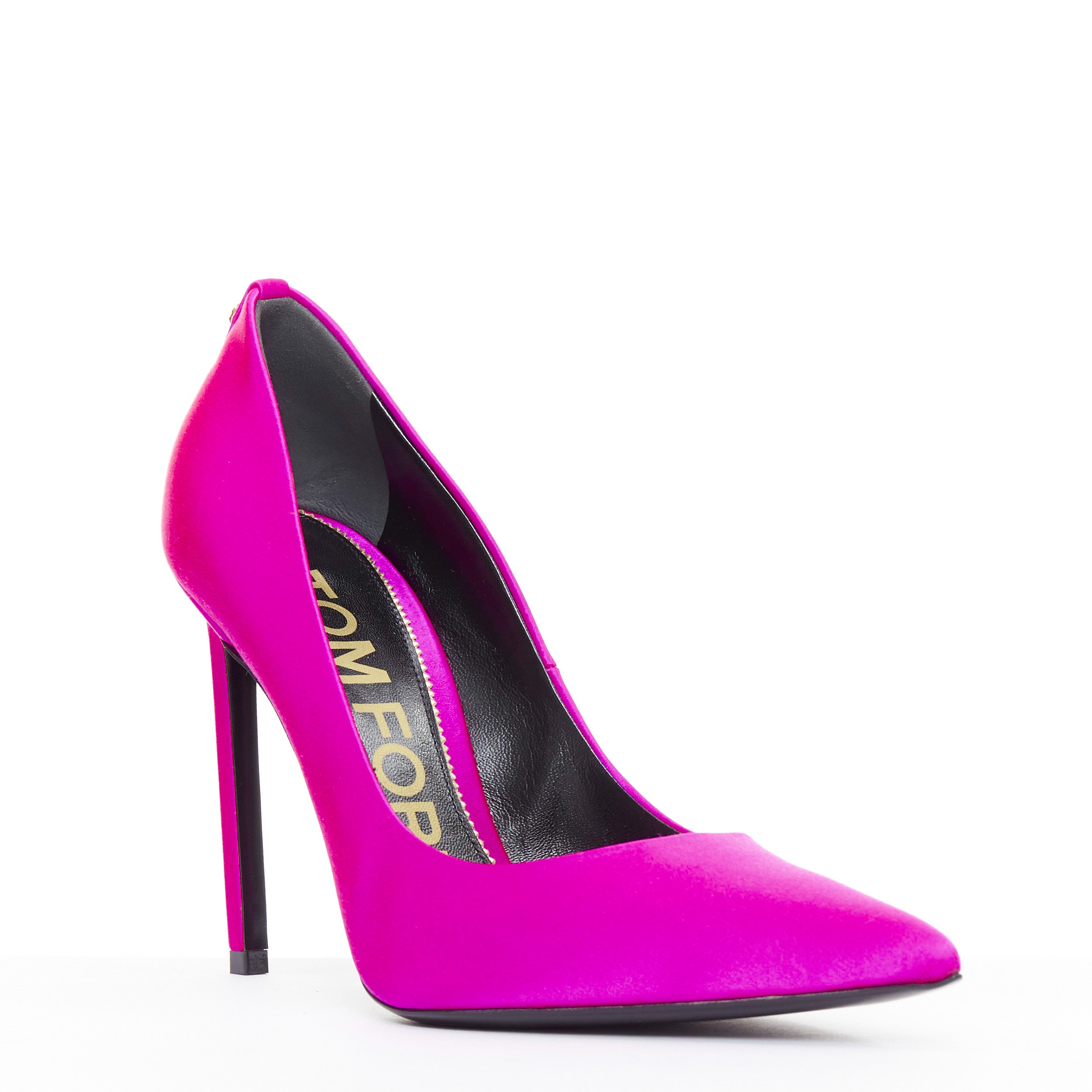 Tom Ford Pink Satin Pumps - Back view