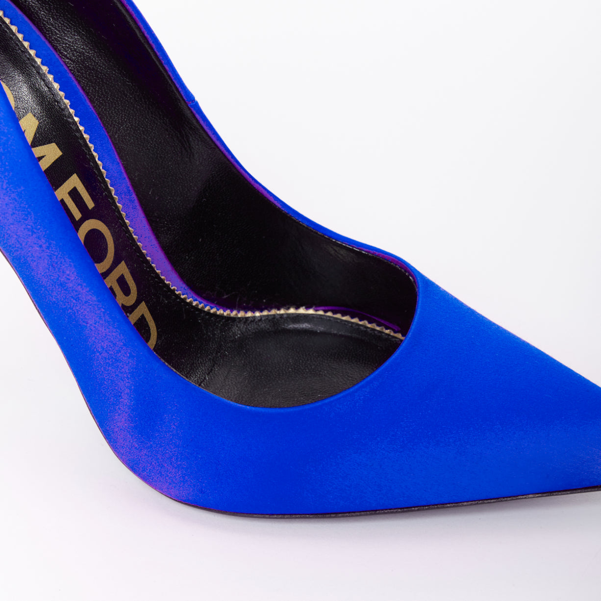 Tom Ford Blue Satin Pumps - Detail 2