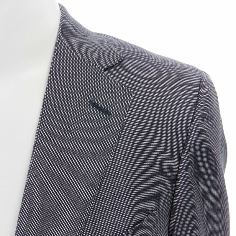 Ermenegildo Zegna Blue Silk Classic Blazer - Back view