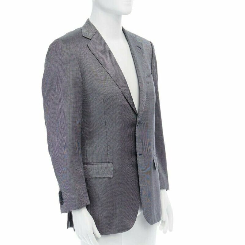 Ermenegildo Zegna Blue Silk Classic Blazer - Image 6