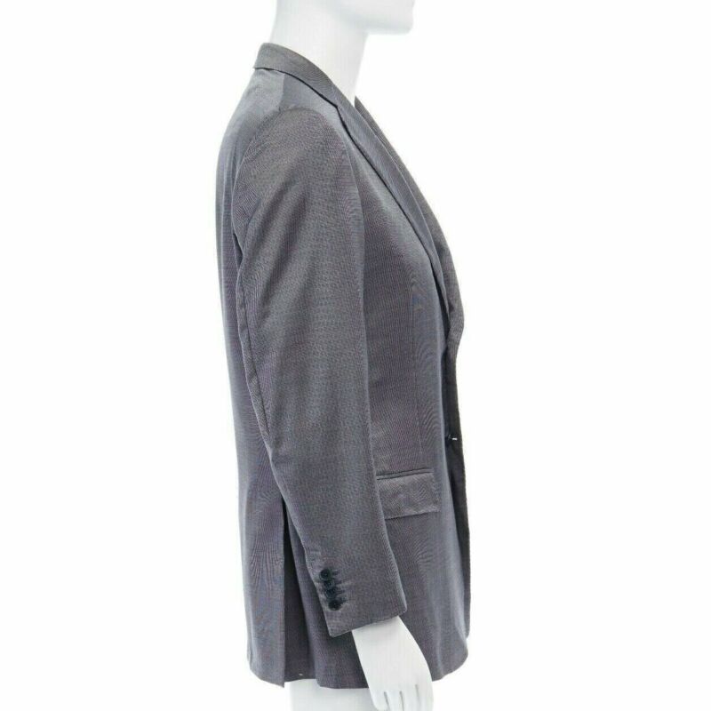 Ermenegildo Zegna Blue Silk Classic Blazer - 4