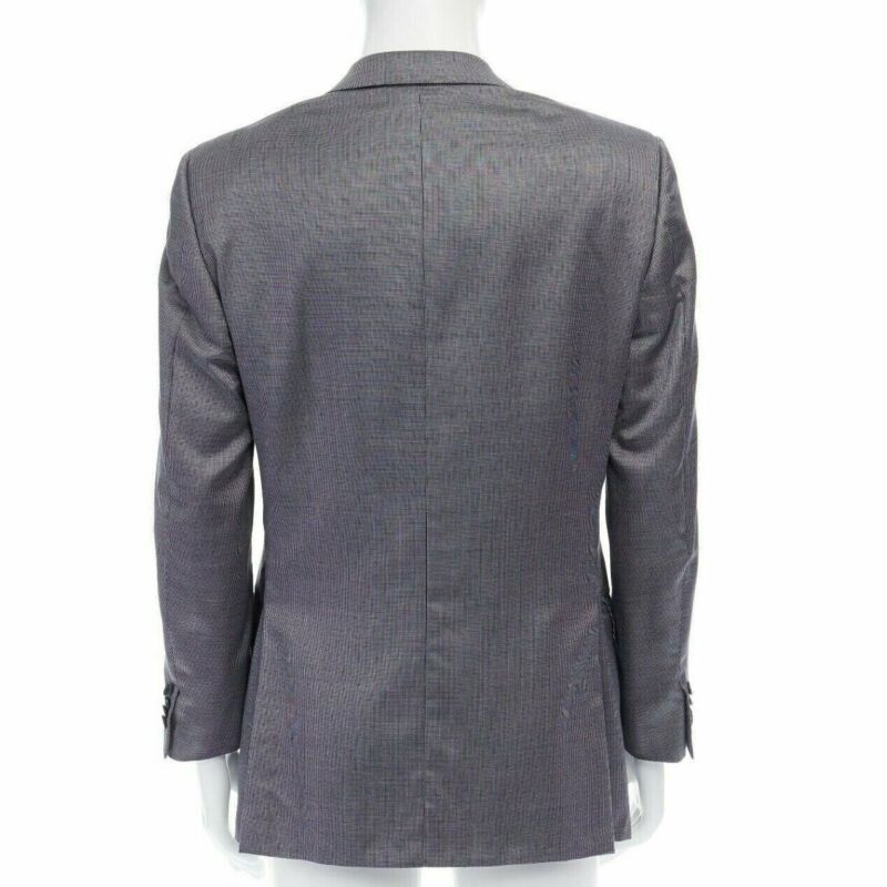 Ermenegildo Zegna Blue Silk Classic Blazer - Side view