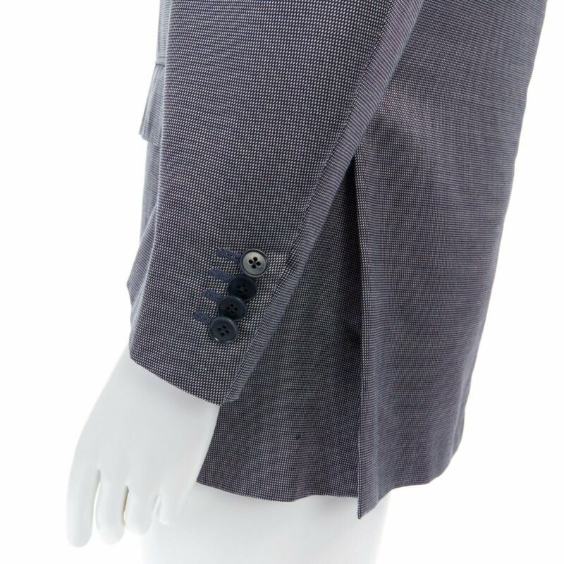 Ermenegildo Zegna Blue Silk Classic Blazer - Detail 2