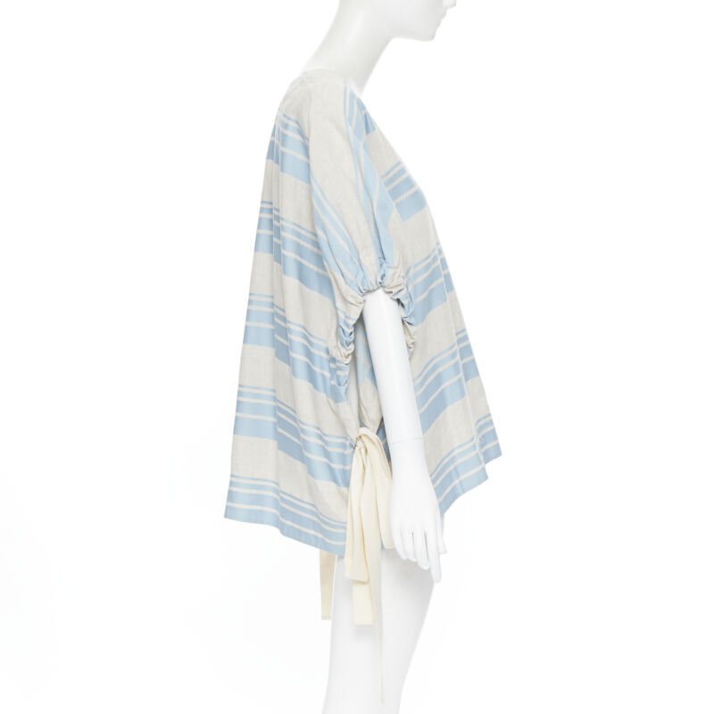Lee Mathews Striped Poncho Top - Side view
