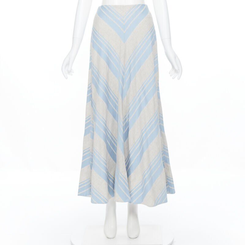 Lee Mathews Striped Midi Skirt - Image 6