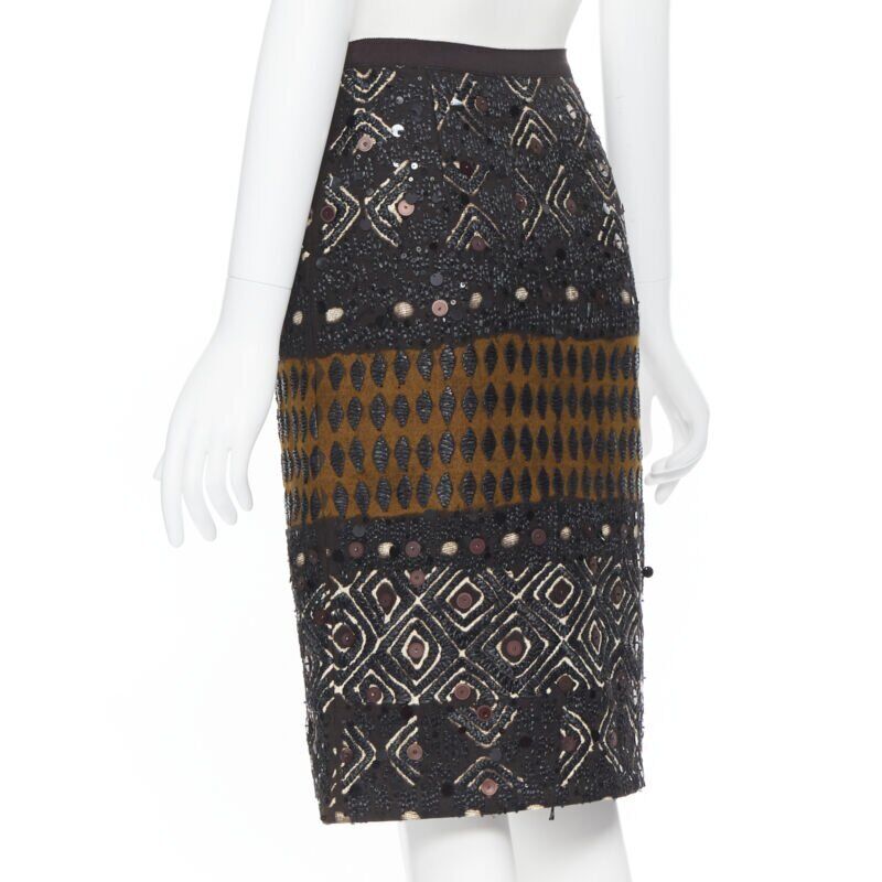Oscar De La Renta Raffia Jacquard Skirt - Detail 2