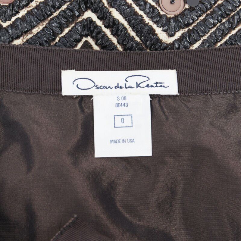 Oscar De La Renta Raffia Jacquard Skirt - Image 11