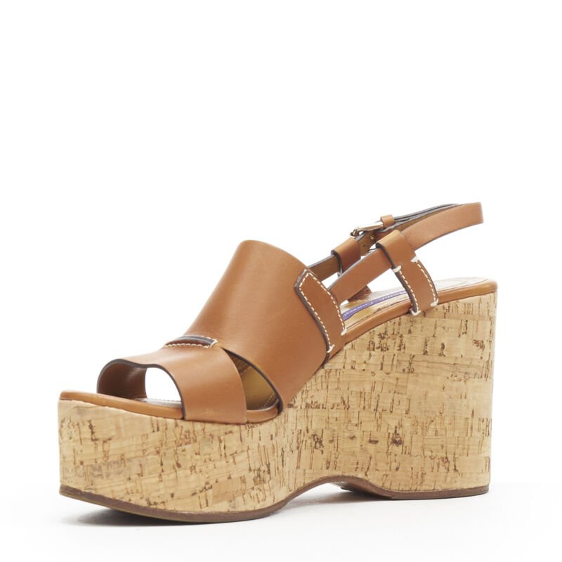 Ralph Lauren Cork Wedge Platforms - 4