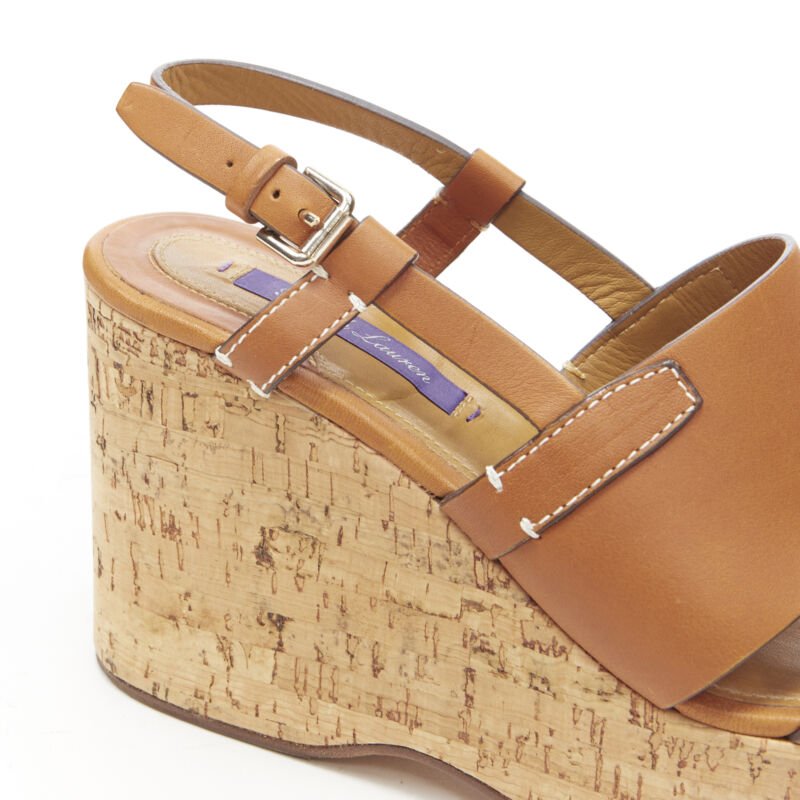Ralph Lauren Cork Wedge Platforms - Image 10