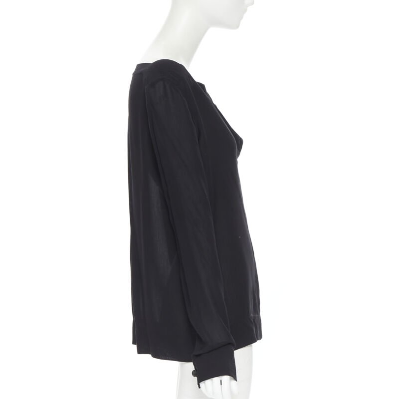 The Row Pleated Leather Blouse - 4