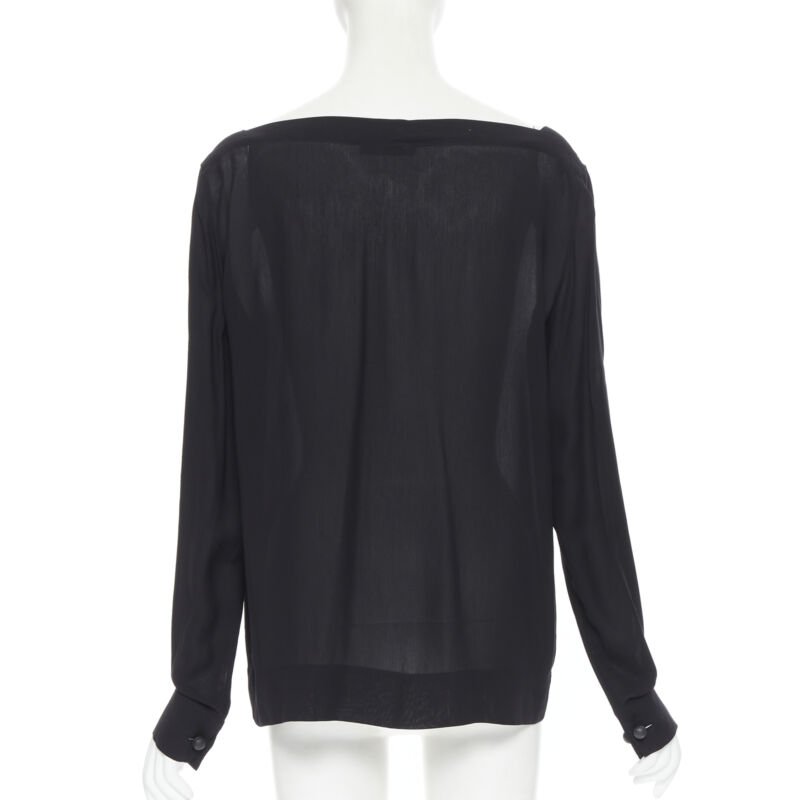 The Row Pleated Leather Blouse - Side view