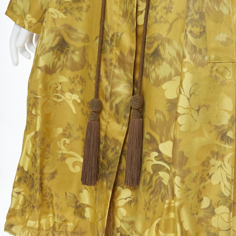 Oscar De La Renta Silk Floral Tassel Robe - Image 11