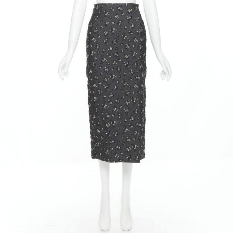 Brock Collection Cloque Pencil Skirt - Image 6