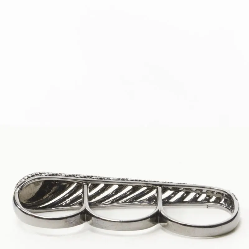 AS29 Diamond Finger Ring Silver Silver Never worn - Model View