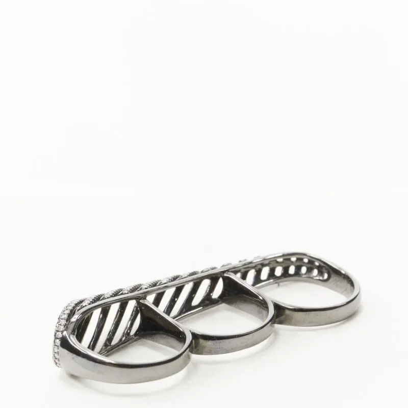 AS29 Diamond Finger Ring Silver Silver Never worn - Box View