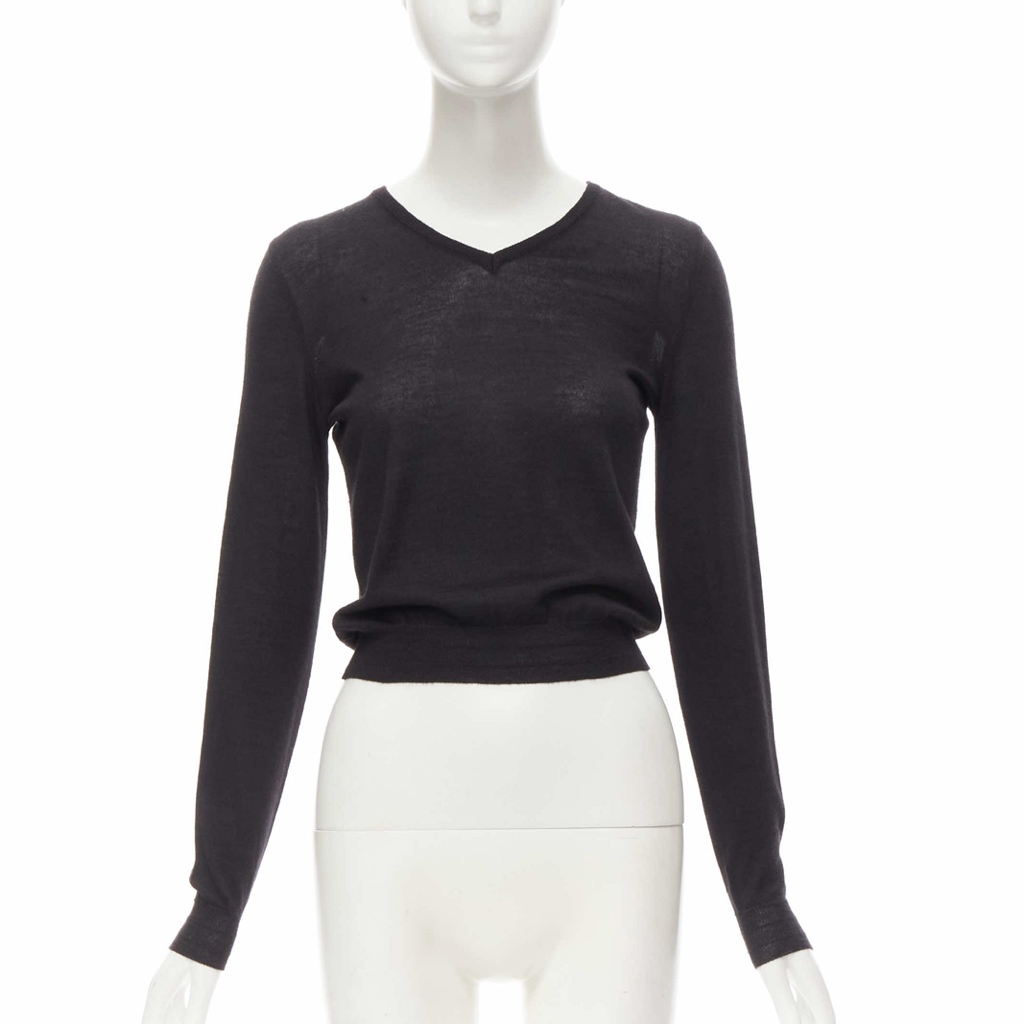 Gianni Versace V-Neck Cropped Sweater