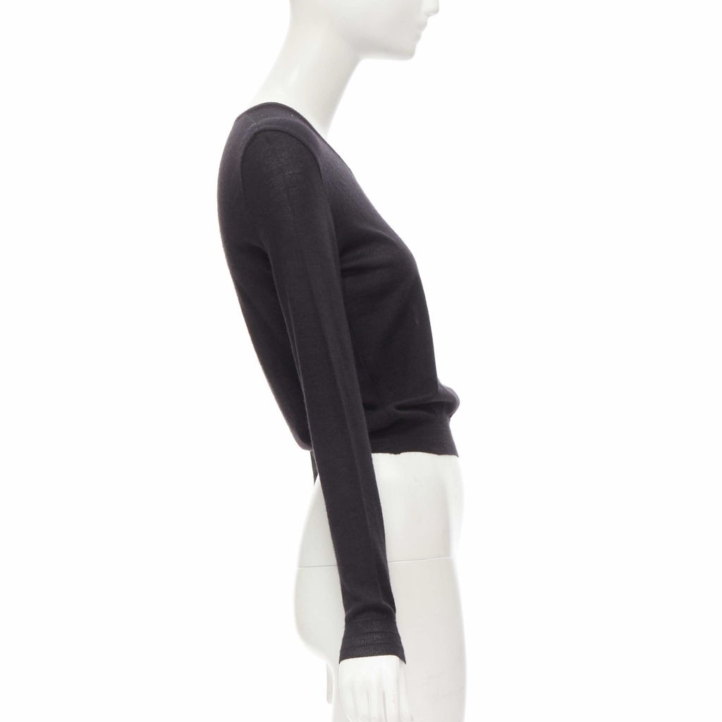 Gianni Versace V-Neck Cropped Sweater - 4