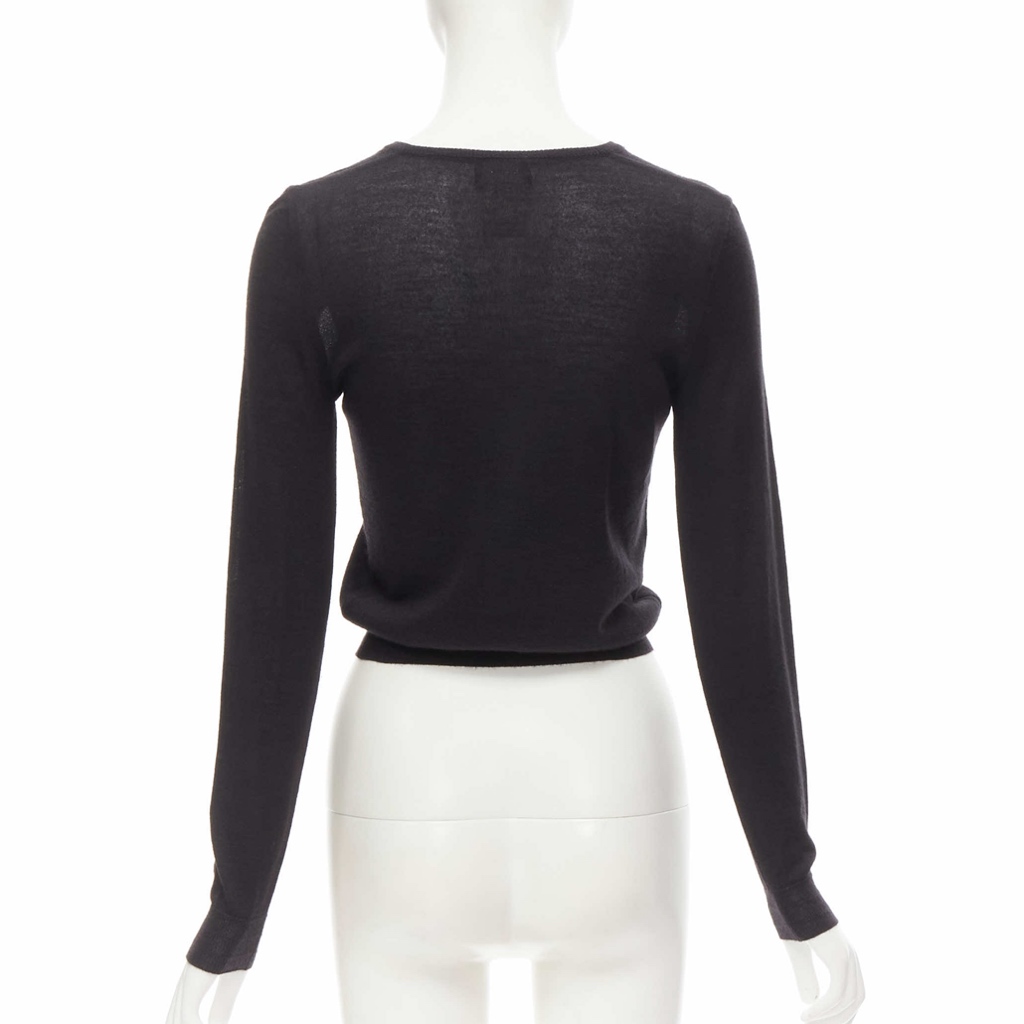 Gianni Versace V-Neck Cropped Sweater - Side view