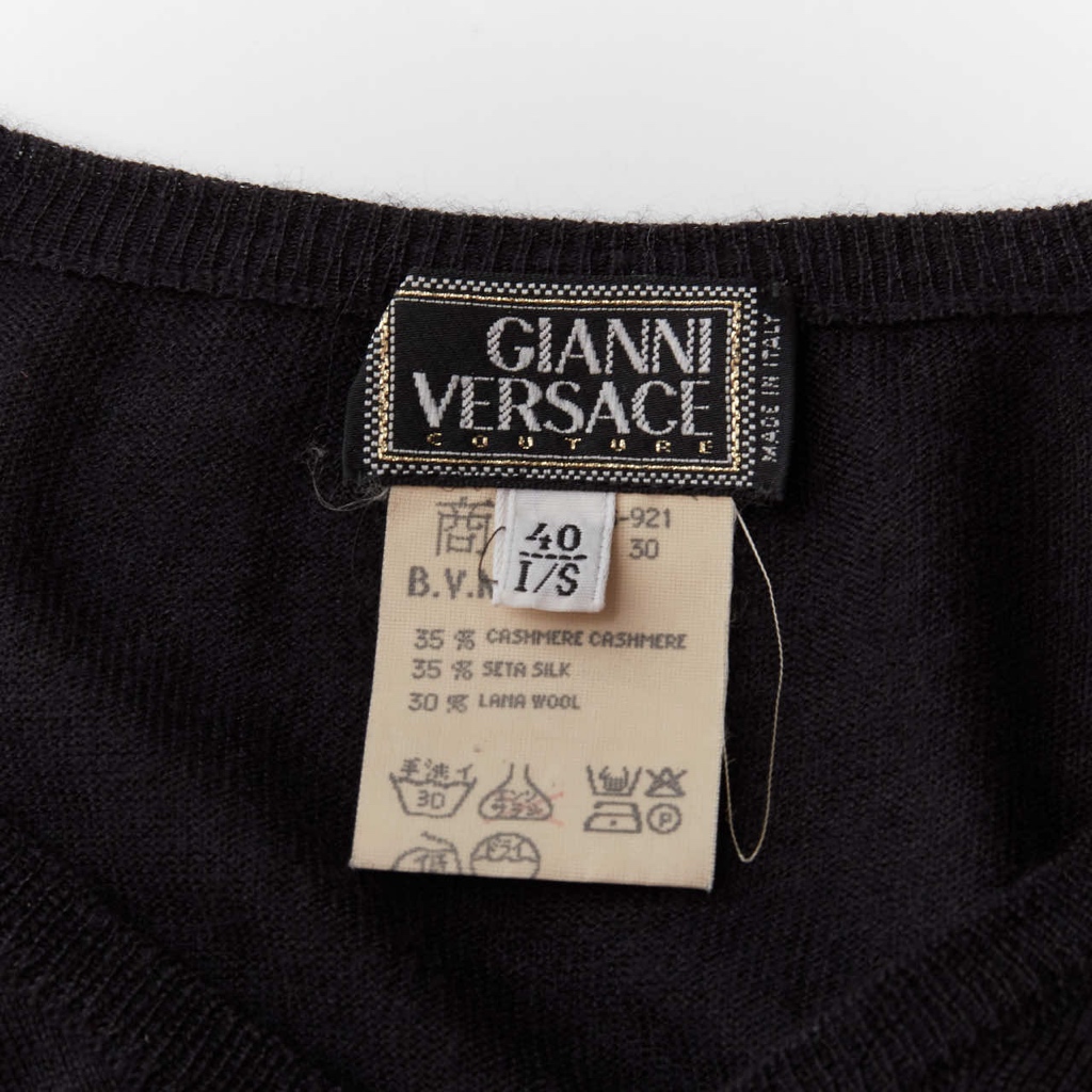 Gianni Versace V-Neck Cropped Sweater - Image 11