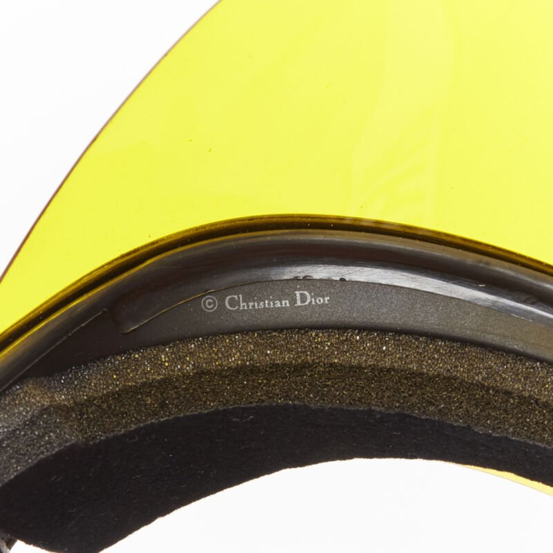 Christian Dior Yellow Visor Hat - Image 10