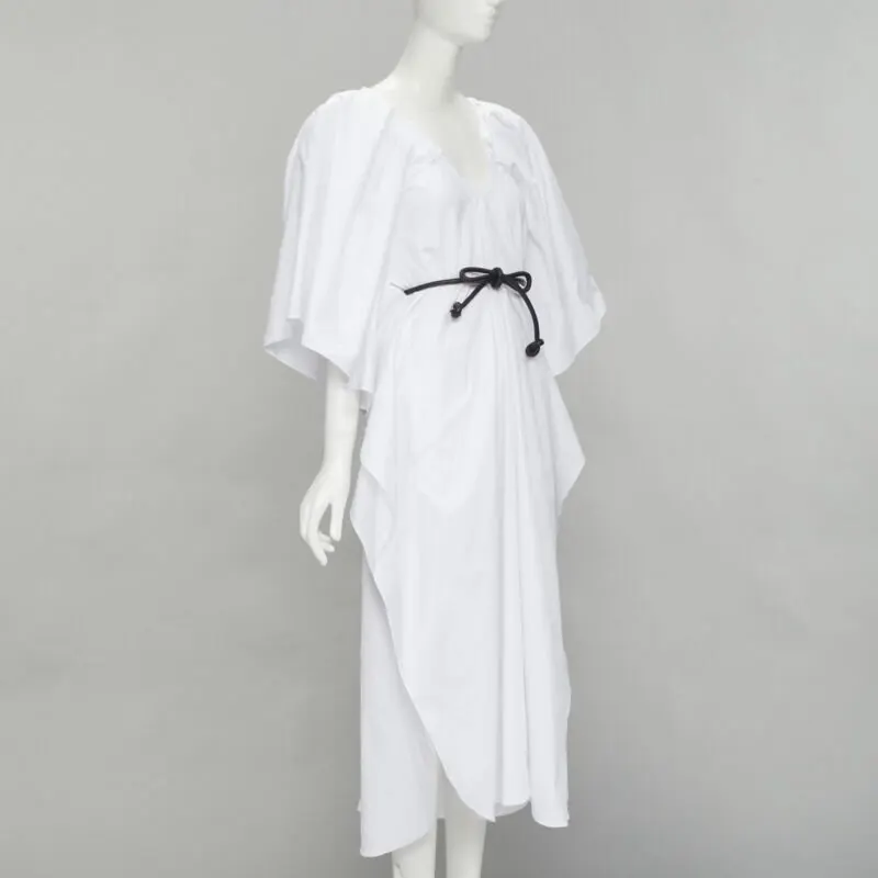 Roland Mouret Needlepoint Belt Dress White Cotton Never worn, with tag - Inside View