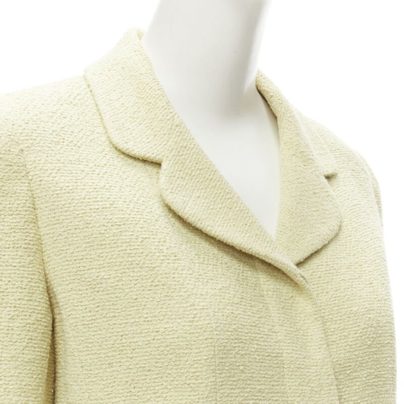 Chanel Yellow Tweed Long Jacket - Image 10