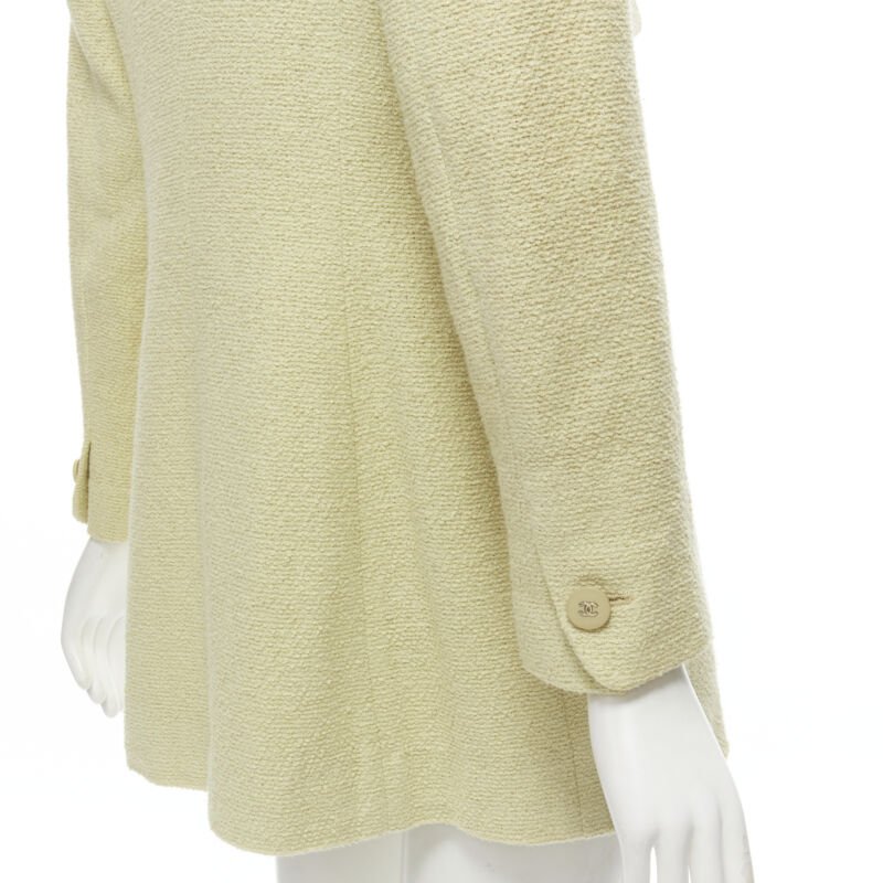 Chanel Yellow Tweed Long Jacket - Image 11