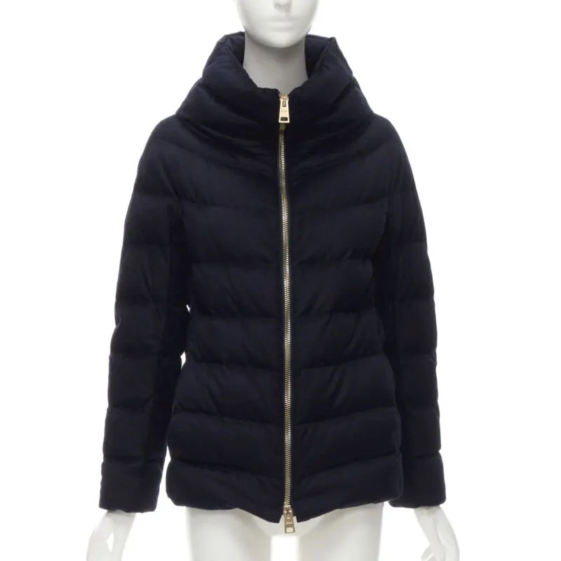 Herno Navy Lightweight Puffer Navy Polyester Never worn - Front View