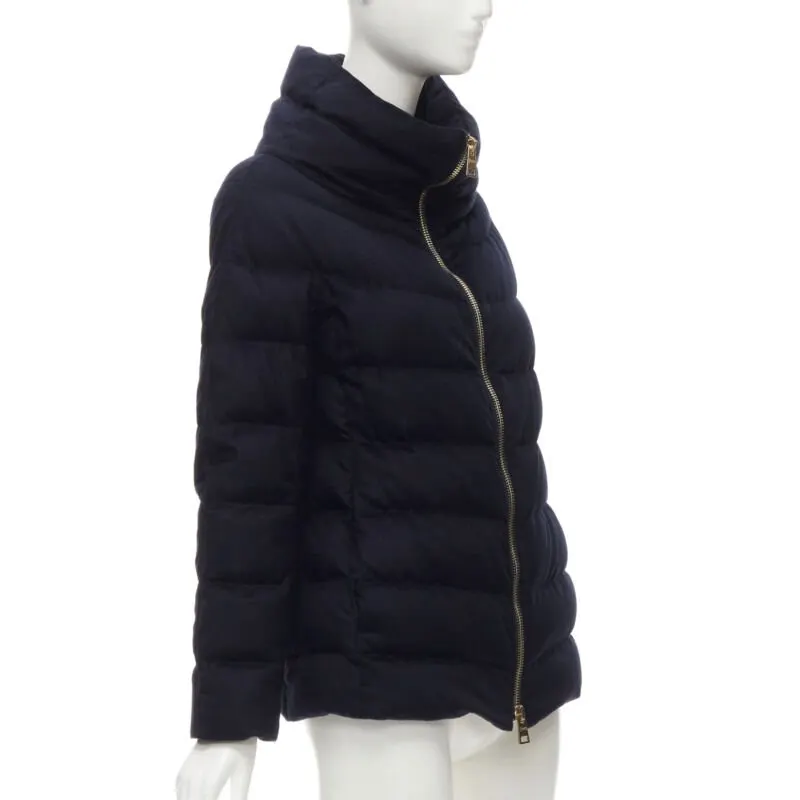 Herno Navy Lightweight Puffer Navy Polyester Never worn - Model View